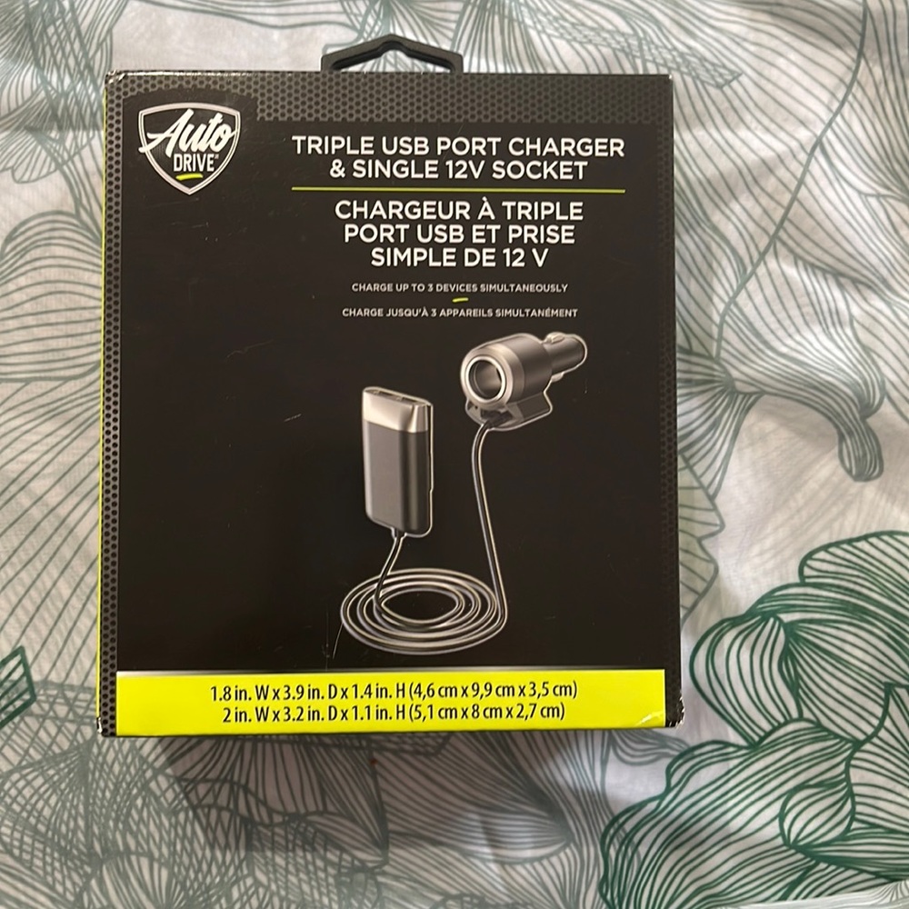 Autodrive Usb Port Charger And Single Socket Auto Drive Black